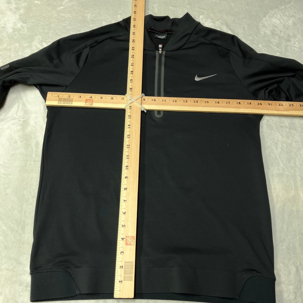 Tiger Woods Nike Tech Golf Jacket Black 1/4 Zip 2.0 Perform Sance Pullover Mens - Picture 6 of 9